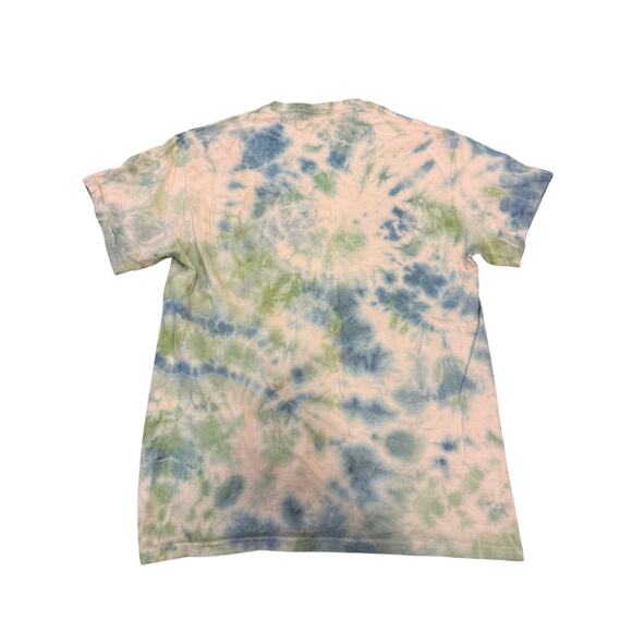 Thrasher Tie Dye stained thrashed Medium casual shirt blue green skater punk - Picture 4 of 5